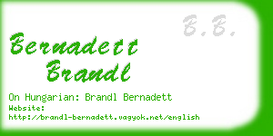 bernadett brandl business card